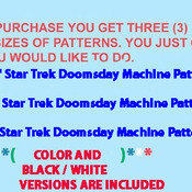 Star Trek Doomsday Machine Cross Stitch Pattern***L@@K***