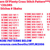 Thanksgiving Horn Of PLenty Cross Stitch Pattern***LOOK***
