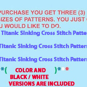 Titanic Sinking Cross Stitch Pattern***L@@K***
