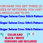 Singer Selena Cross Stitch Pattern***L@@K***YOUR PATTERN WILL BE SENT TO YOUR E-MAIL ADDRESS