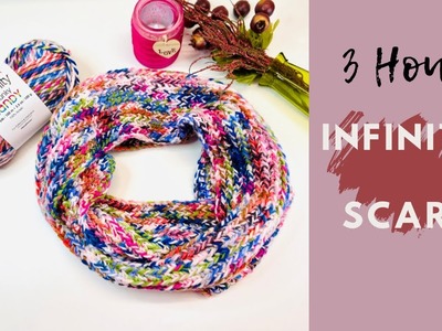 3 Hour Infinity Scarf with Chunky Yarn | Easy Crochet Pattern