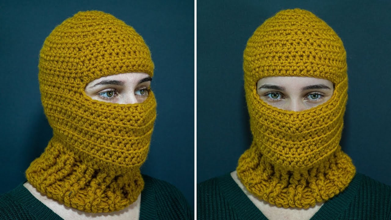 A fashionable crochet Balaclava hat - a simple tutorial for beginners!