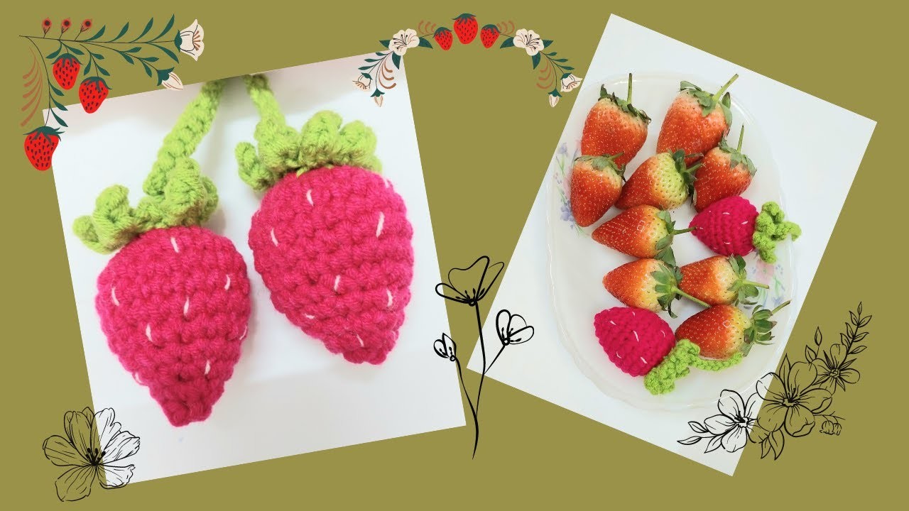 Auntie Nat's Crochet  - Strawberries, specially for beginners