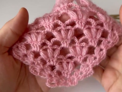 BEAUTİFUL ???????? Easy Crochet Triangle Shawl Pattern. Üçgen Şal Modelleri. SUBTITLES