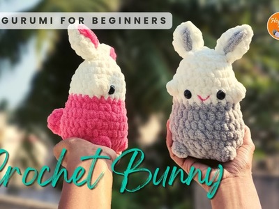 Crochet Bunny Rabbit - Beginner tutorial | Easy Amigurumi Plushie Rabbit - Easter crochet ideas