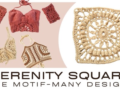 Crochet Motif Tutorial. One Square Motif - Many Designs. Serenity Series by Mermaidcat Designs