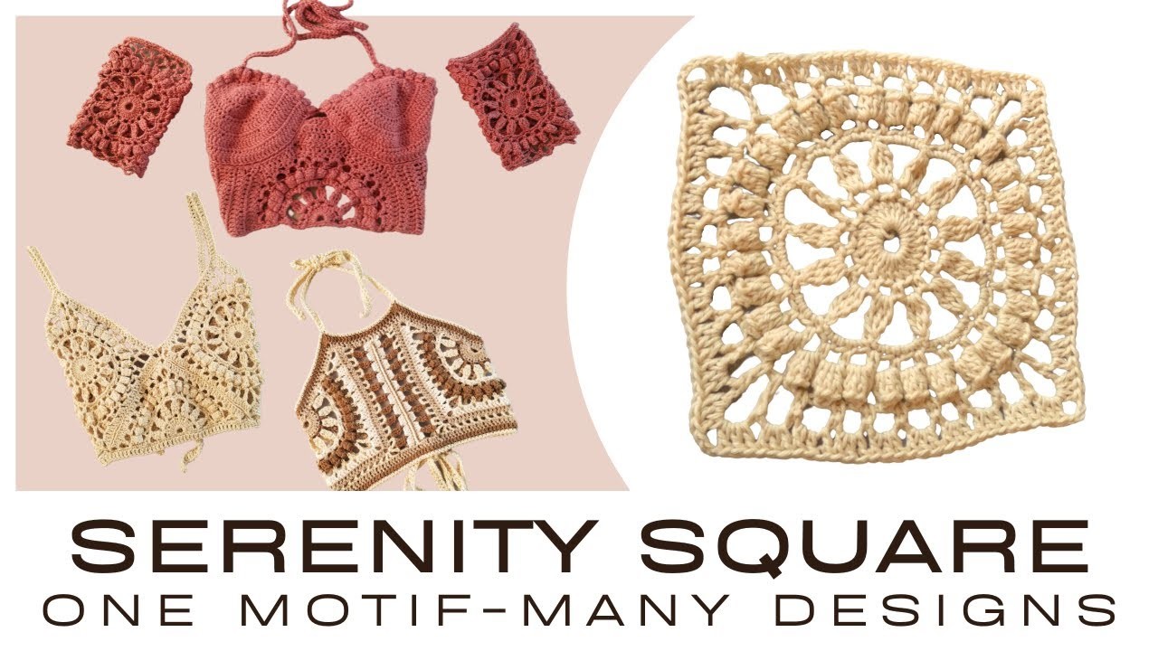 Crochet Motif Tutorial. One Square Motif - Many Designs. Serenity Series by Mermaidcat Designs