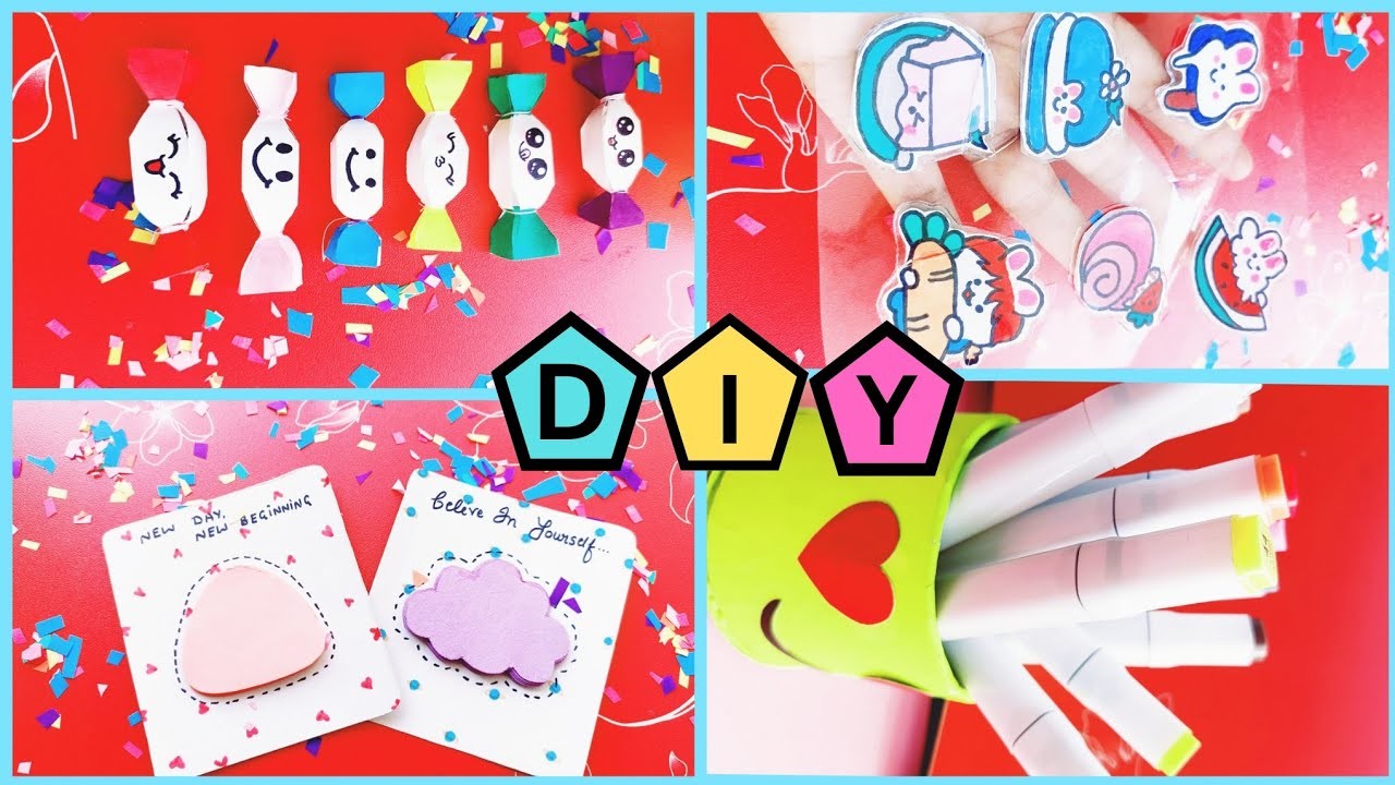 DIY Paper Crafts Ideas | NANO Tape Ideas|Sticky Notes|DIY Pen Holder| School supplies #paper_craft