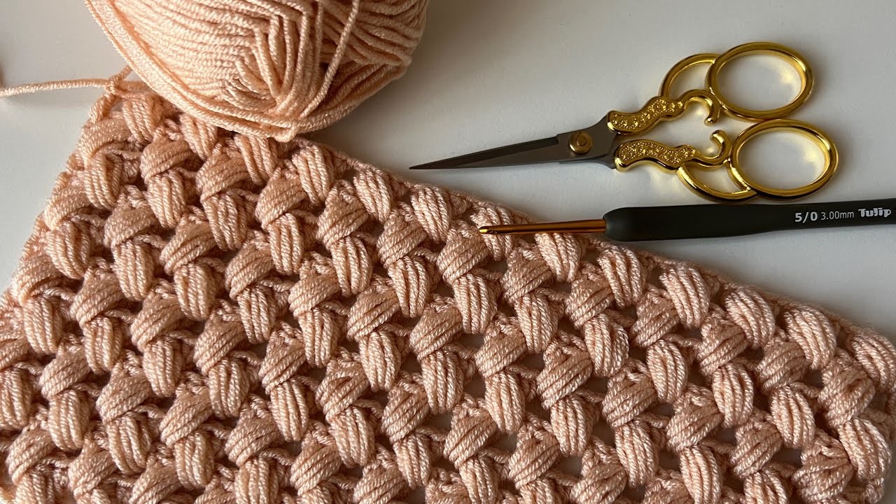 Easy Crochet Baby Blanket Pattern for Beginners. Kolay Tığ işi Bebek Battaniyesi Örgü Modeli