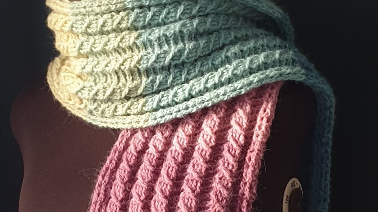 Easy crochet scarf tutorial