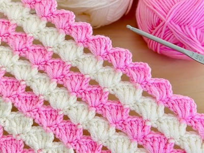 ⚡️⚡️Fabulous. ???????? Super Easy crochet baby blanket.Wow!. Super Easy Tunisian Knitting Babyblanket