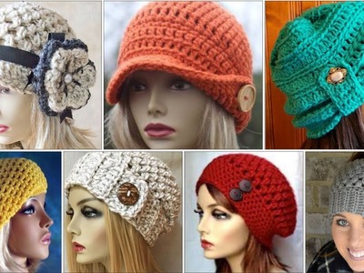 Fashionable and Gorgeous crochet pattern cap designs.Handmade crochet hat designs for ladies 2023