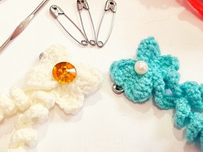 Great ideas  _ Look what I did with the safety pin I found in the my home crochet brooch diy