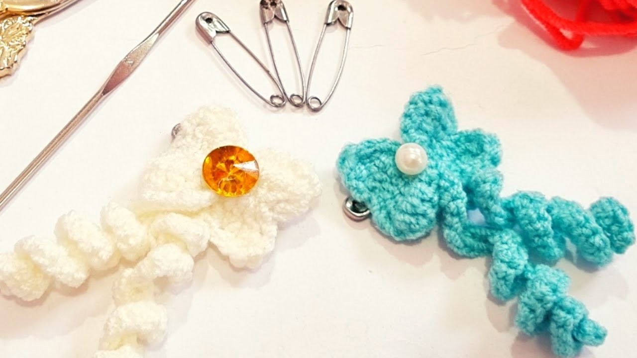 Great ideas  _ Look what I did with the safety pin I found in the my home crochet brooch diy