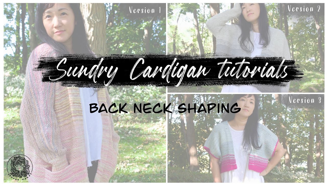 How to shape at the back neck for my Sundry cardigan - tutorial.