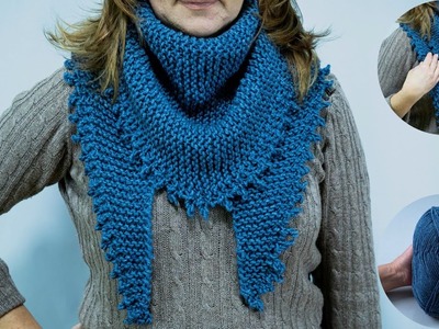 I knitted a very simple an original scarf- snood  - a tutorial for beginners!