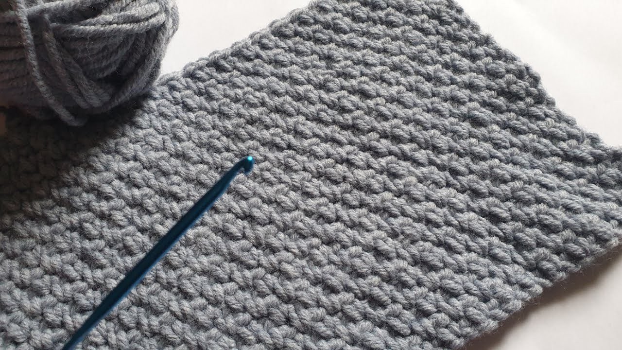 If You Only Learn ONE Stitch, Make it THIS one ????crochet moss stitch blanket