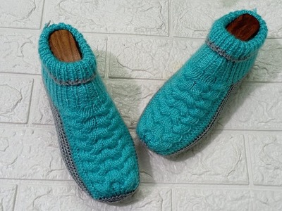 Ladies socks | two color Knitting socks | 7 no. easy socks Knitting | Purple Kreations