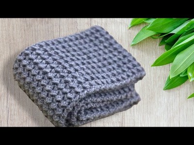 New crochet stitch pattern for beginners, crochet scarf for men, crochet blanket Crochet shawl