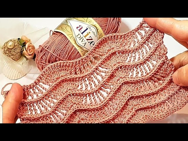 Perfect ???? Woow on very popular! only 2 row of easy crochet stitch Pattern Tutorial