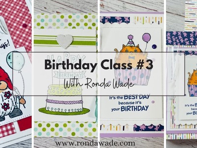 Stampin' Up! Birthday Class #3 with Ronda Wade. Kid's cards and projects!