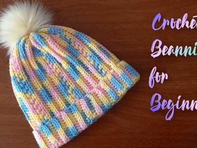 Very easy crochet beanie how to make- Beret with star teeth-Knitting crochet beanie for beginners