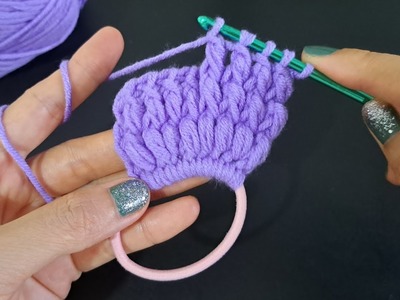 Very Pretty! ????Tunisian crochet headband. Step by step