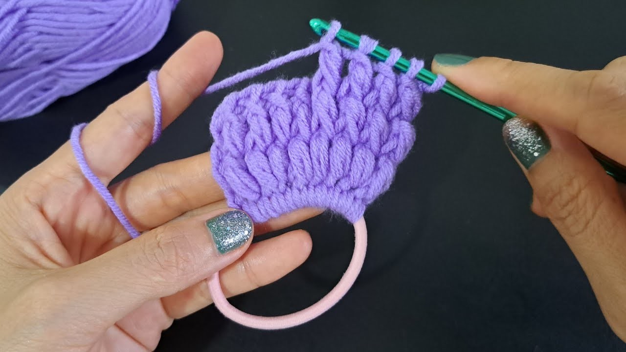 Very Pretty! ????Tunisian crochet headband. Step by step