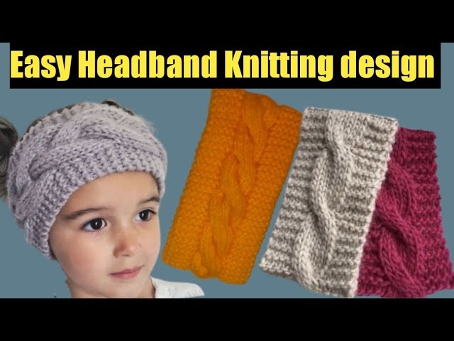 Woolen headband knitting design.ear warmer knitting pattern.mini scarf design