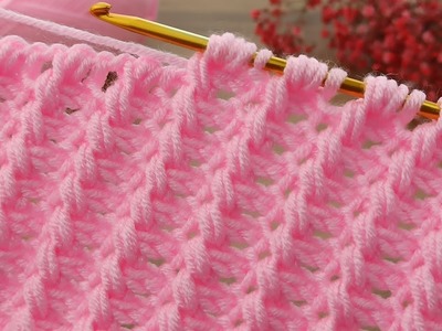 Wow ????????Very easy Tunisian crochet baby blanket pattern explanation #crochet #tunisiancrochet