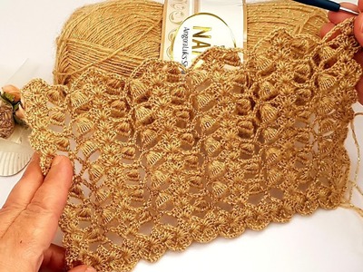 Wow???? You won't believe this model is! 1 row! crochet simple and beautiful  leaf pattern