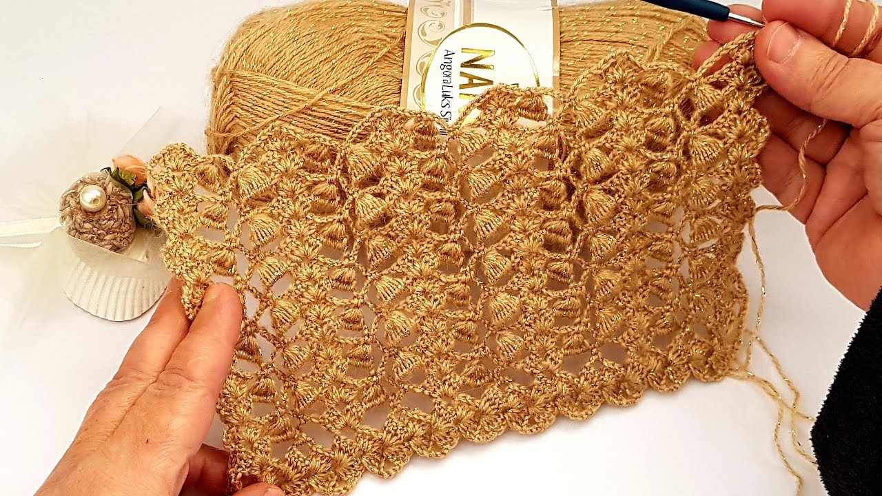 Wow???? You won't believe this model is! 1 row! crochet simple and beautiful  leaf pattern