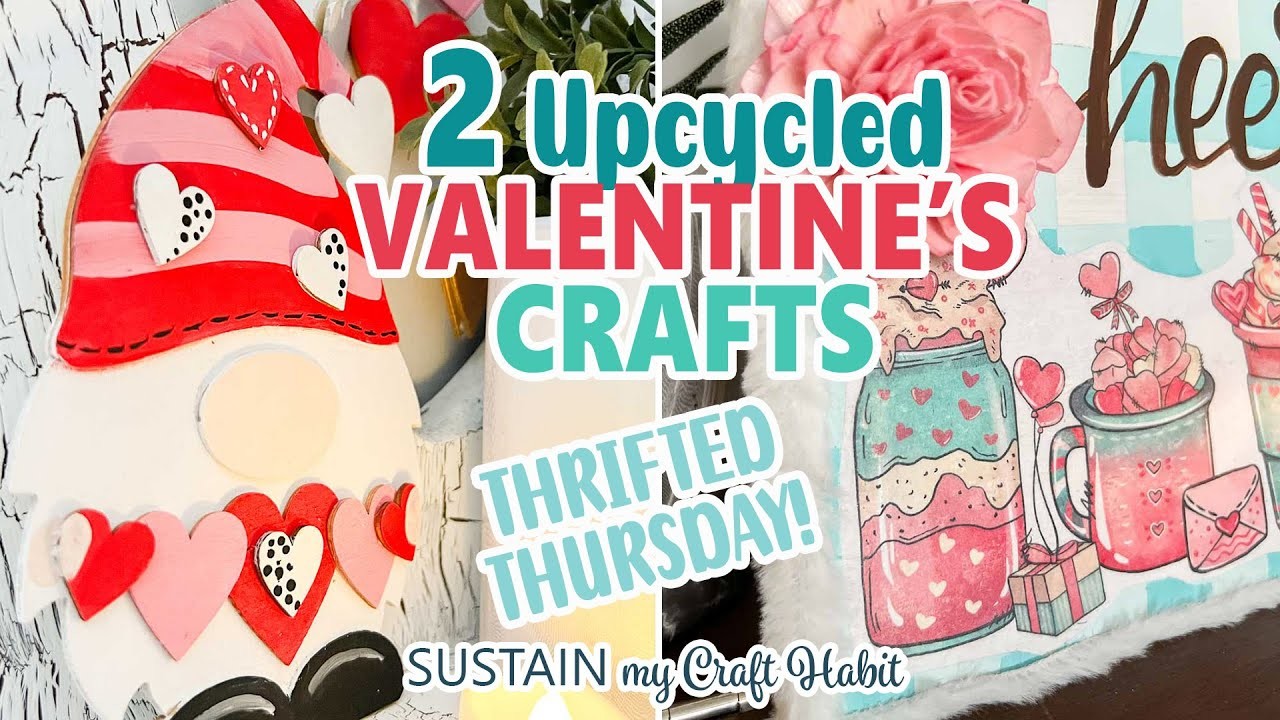 2 Sweet Valentines Day Crafts ❤ Image Transfer on Wood, Painting Buffalo Checks