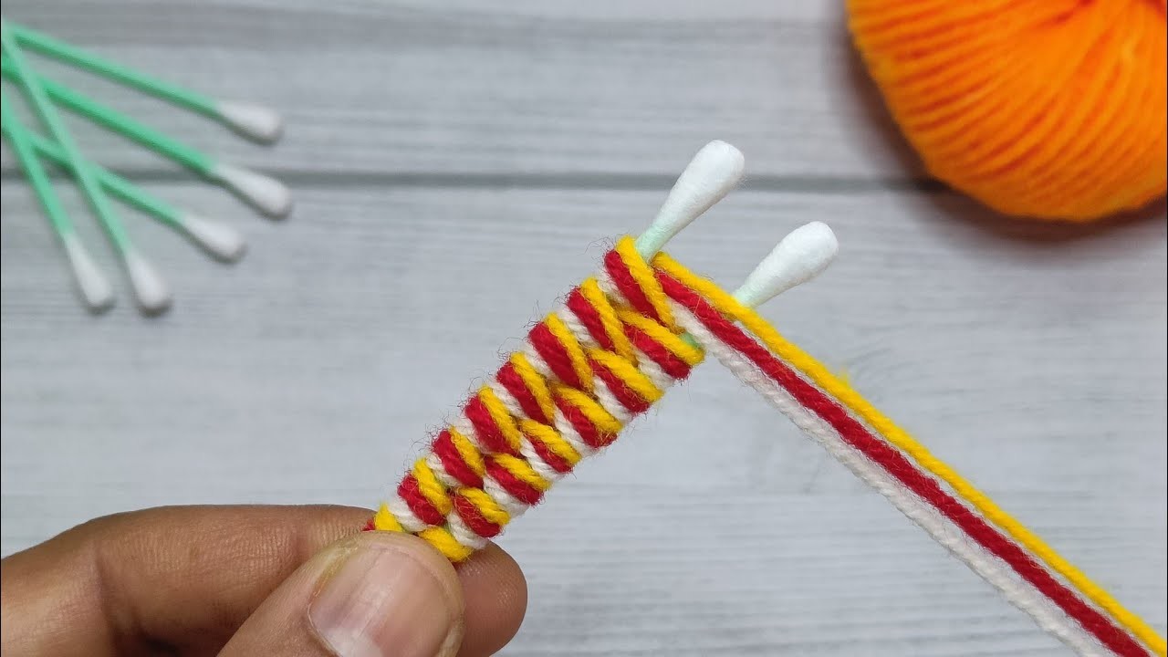 Amazing 2 Beautiful Woolen Yarn Flower making ideas with Cotton Buds | Easy Sewing Hack