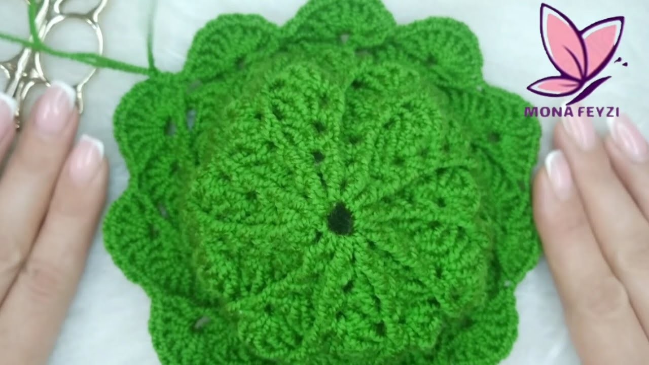Beach hat training:tığ ile bere yapım:örgü bere:easy crochet