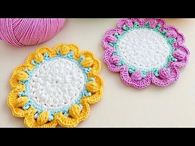 BOTH EASY and BEAUTIFUL Crochet Serving and Coaster Pattern ( How To Make )