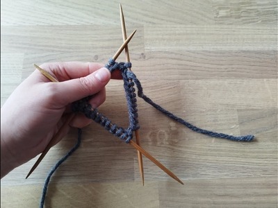 Casting on   double pointed needles