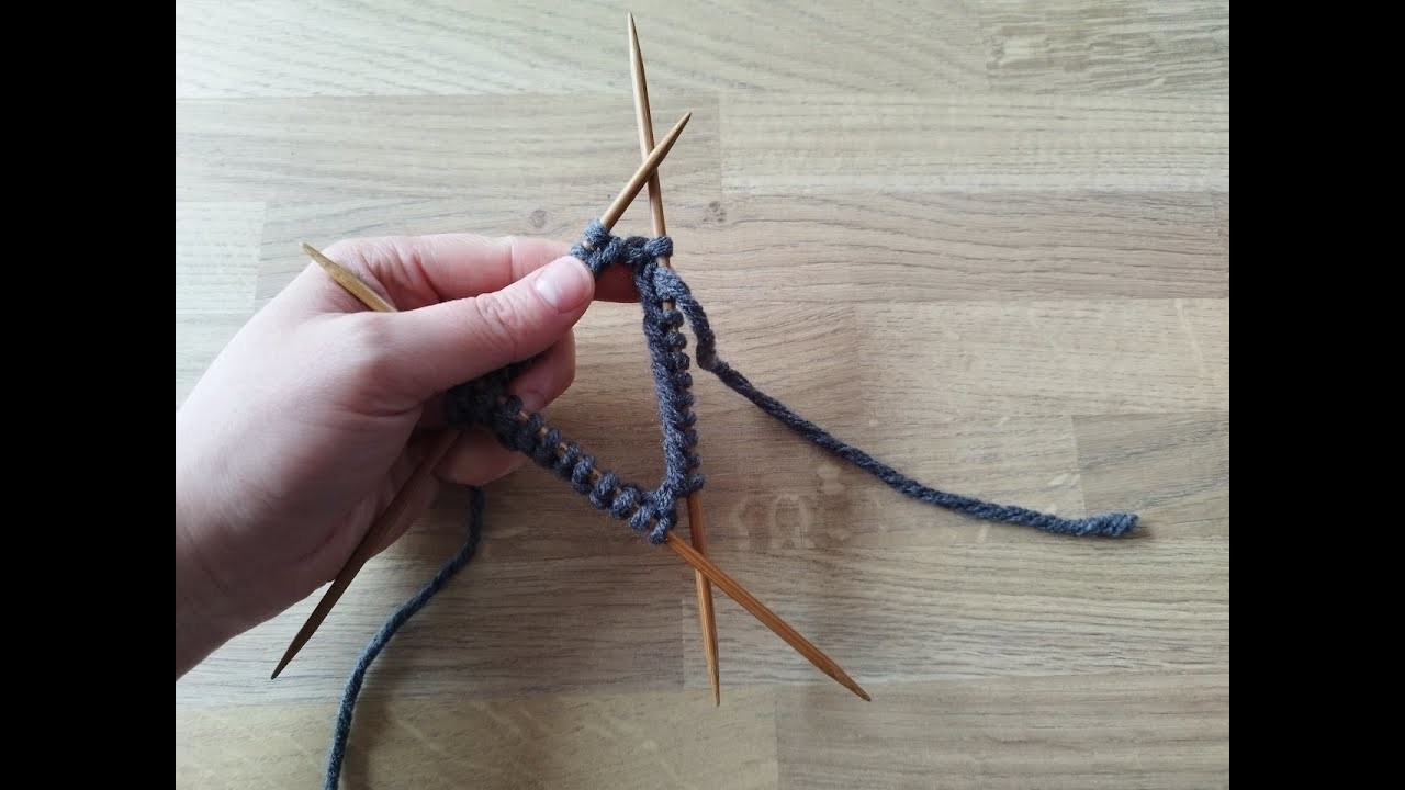 Casting on   double pointed needles