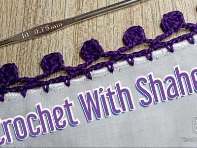 Crochet dupata lace tutorial . Crochet lace design #2 by @crochetwithshaheen0786