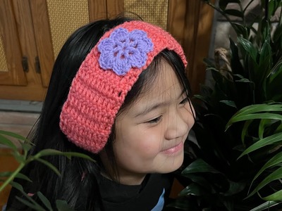 Crochet headband for girl #crochetheadband #lovegarden