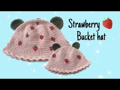 Crochet Strawberry ???? Bucket Hat