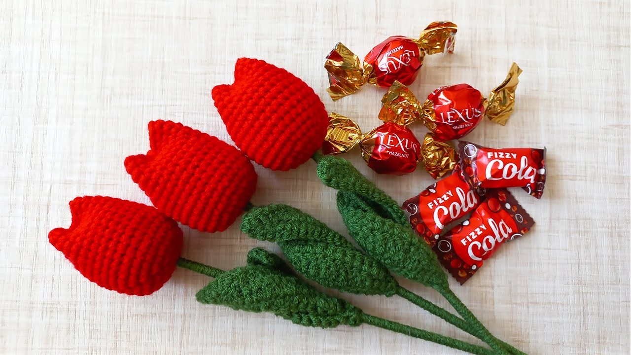 Crochet valentine flower | crochet flower for valentine's day | DIY