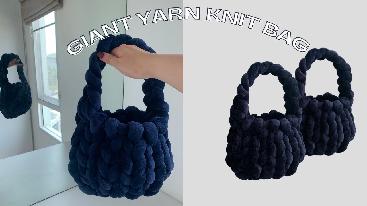 DIY Easy Giant Yarn Knit Bag ????????  Easy and Beginner Friendly ????