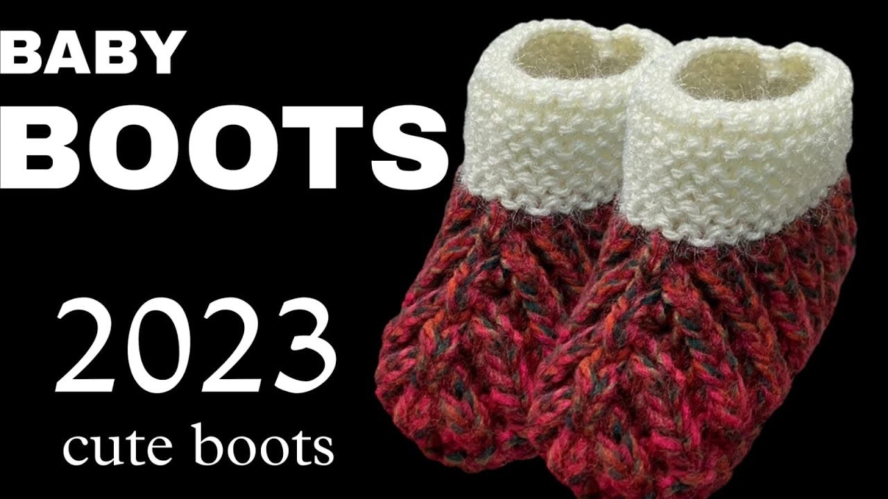 Easy and Beautiful Two Colour baby booties.shoes.jutti.jurab # 340