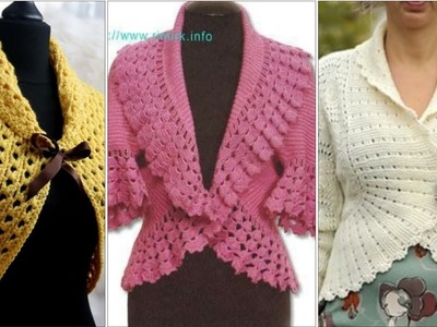 Fashionable and Stunning crochet knitting vest round jacket events wear new designs for ladies 2023