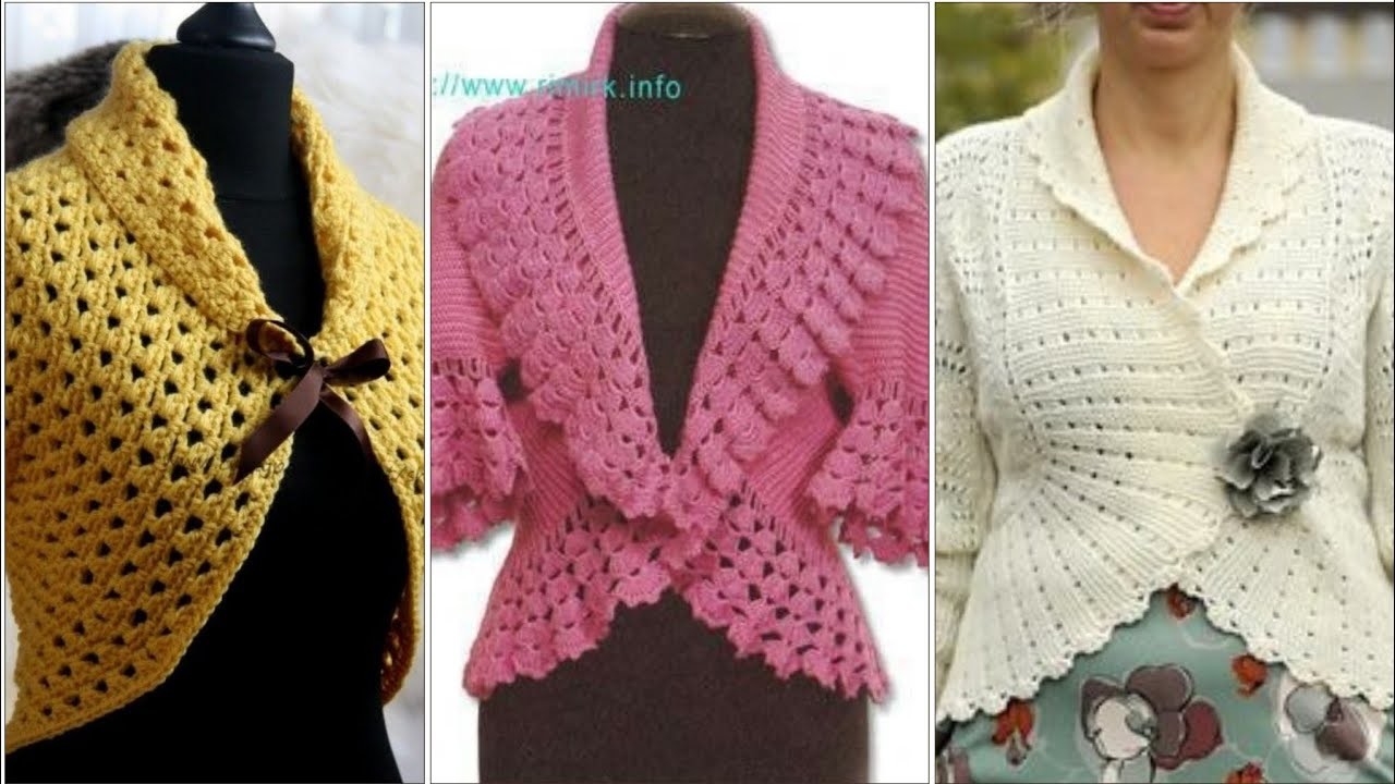 Fashionable and Stunning crochet knitting vest round jacket events wear new designs for ladies 2023
