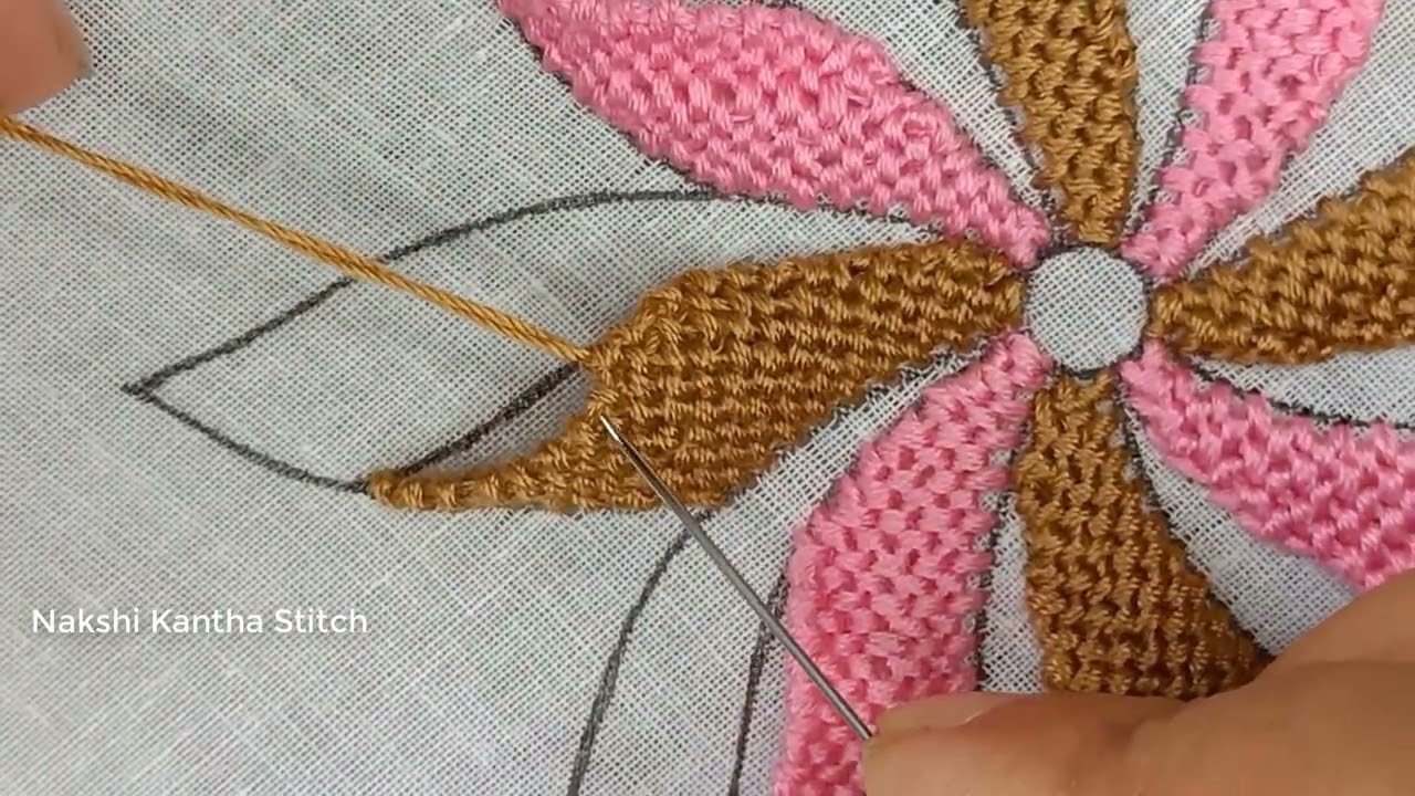 Flower Basic Stitch Tutorial Very Easy Blanket With Trellis Stitch Flower Hand Embroidery Work short