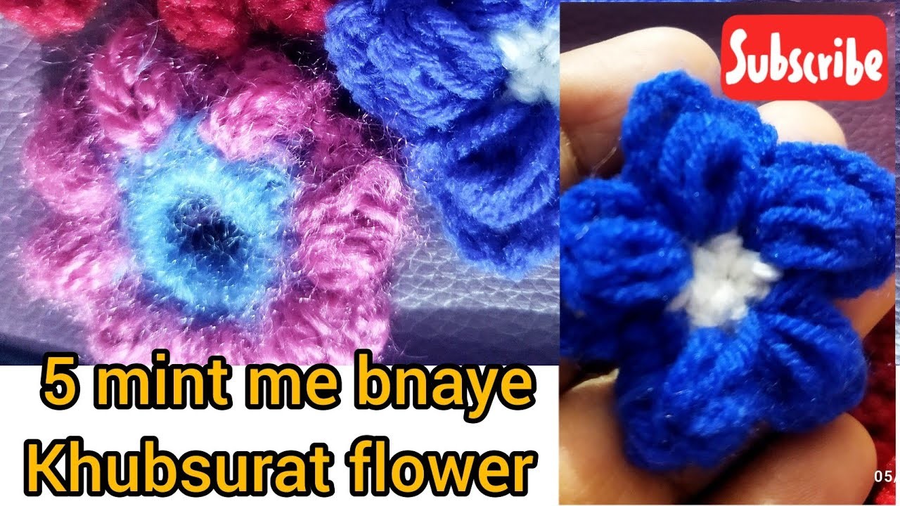 Flower design with crochet ???? within 5 mint || handmade gift || home decoration diy