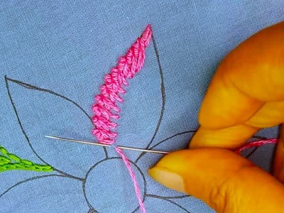 Gorgeous Fantastic flower hand embroidery tutorial ,basic flower design #needlepoint  work
