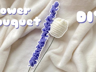How to crochet a lavender DIY | simple crochet flower bouquet tutorial | beginner tutorial